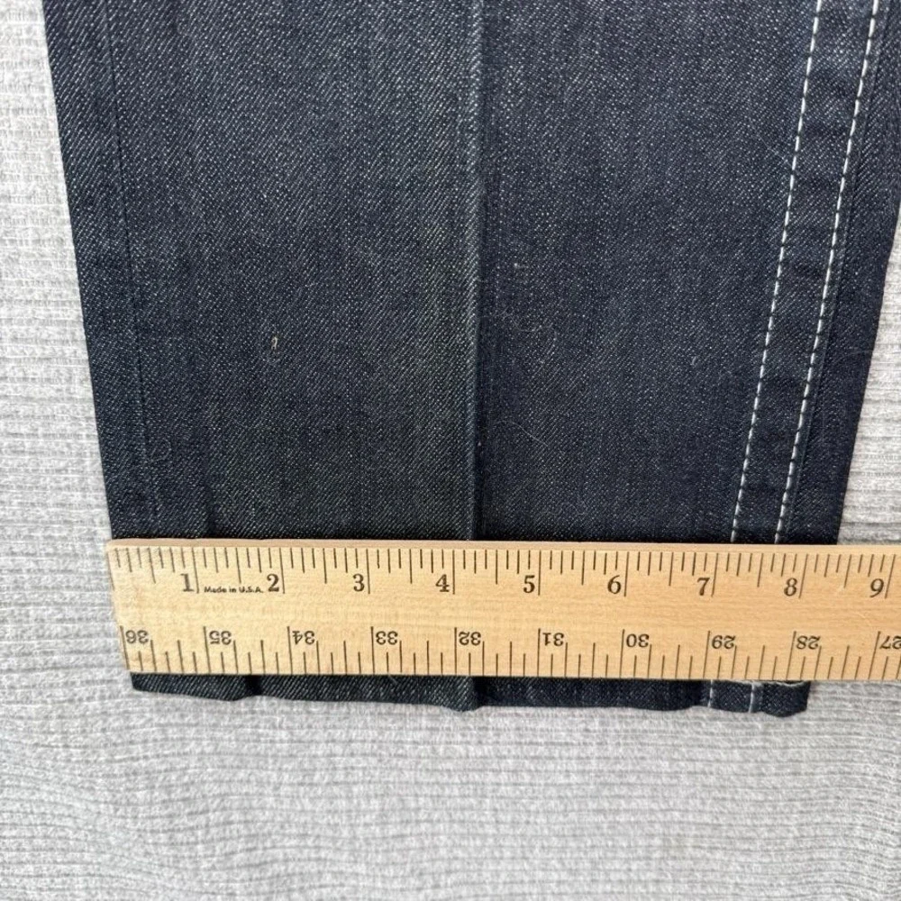 True Religion Straight Jeans Mens 32 Dark Wash Big T Stitching Denim Vintage Y2K